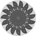 thumbnail image 1 of Ahgly Company Machine Washable Indoor Round Transitional Platinum Silver Gray Area Rugs, 7' Round, 1 of 7