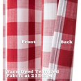 thumbnail image 4 of Eastvita Check Textured Grommet Window Curtain Panels For Living Room Plaid Window Curtain Drapes For Bedroom, Red And White, 37 X 84 Inch, 2 Panels, 4 of 7