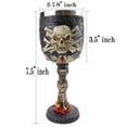 thumbnail image 6 of Smiling Juju &nbsp;[Set of 2] Gothic Skull Skeleton Goblet ~ Tribal Skull Design Wine Cup Creepy Skeleton Head Wine Goblet For Halloween Party, 6 of 7