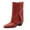Red, variant on WEAIXIMIUNG Womens Ankle Boots with Heel and Laces Fall and Winter Women's Boots Pants Boots Heel Square Toe Short Boots Ankle Boots