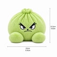 thumbnail image 4 of Cute Green Bao Bun Dumpling Plush with Steamer Box, Soft Squeezable Stuffed Dumpling Toy with Embroidered Face, Anxiety Relief Fidget Plushie for Office Desk Home Decor Novelty Gift, 4 of 8
