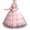 Pink, variant on AHTJRT Vintage Princess Ball Gown for Girls Lace Embroidered Crew Neck Long Sleeve Layered Maxi Dresses A-Line Flower Dresses Pink 5-6 Years