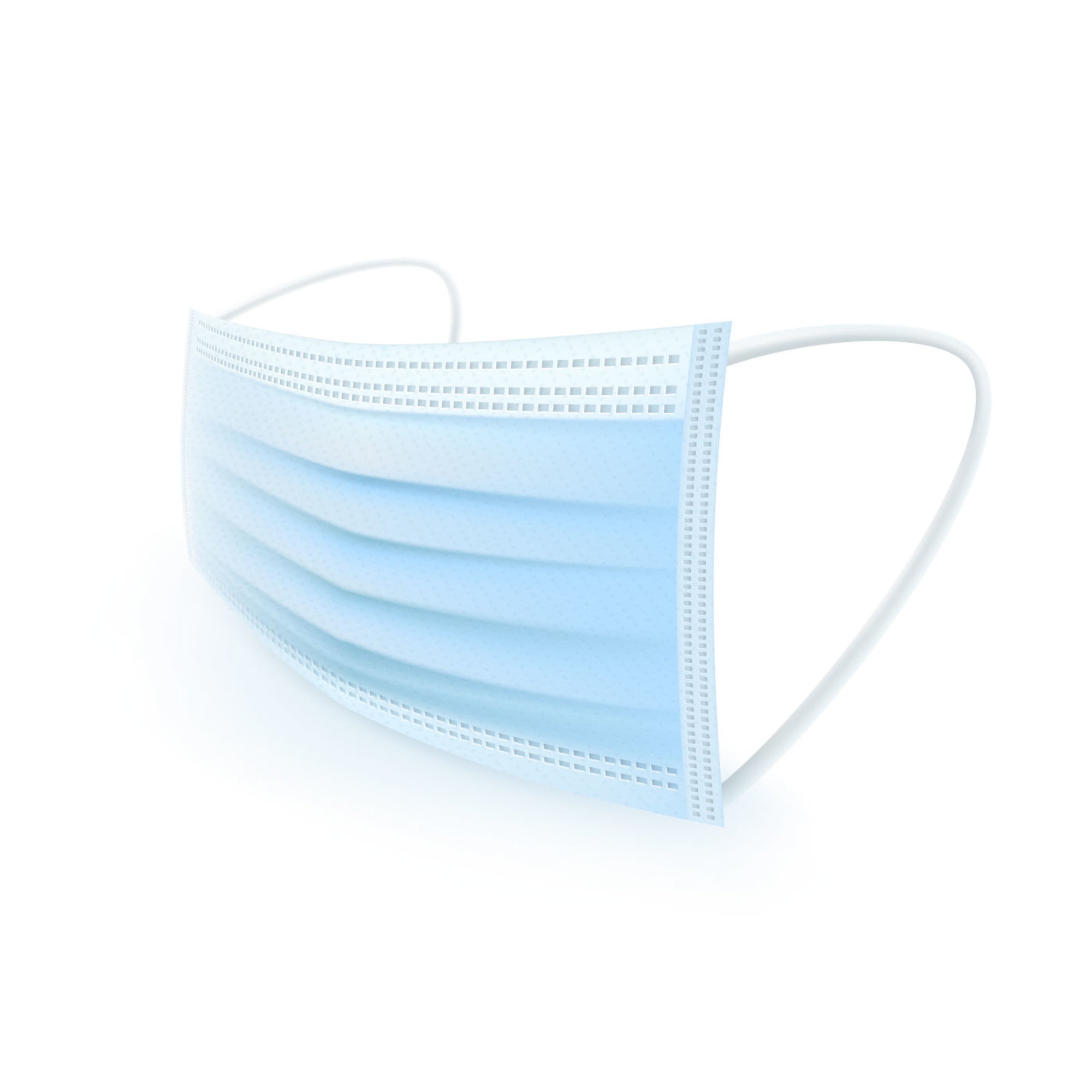 (40 Pack) Disposable Face Masks 3-Ply Individually Wrapped , 50ct - Blue
