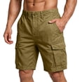 thumbnail image 2 of Resicozy Cargo Shorts for Men Summer Cotton Stretch Casual Shorts with Multi Pockets Outdoor Baggy Cargo Shorts Khaki 3XL, 2 of 5