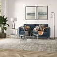 thumbnail image 5 of Henn&Hart 20" Satin Nickel Finish Metal/Glass Side Table, 5 of 7