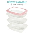 thumbnail image 2 of SussexHome Pets Tripple Filter Sifting Cat Litter Box Pan - 23.5 x 17 x 6.3 Inches Sifting Litter Pan - Easy Clean Litter Box Tray - Pink, 2 of 6