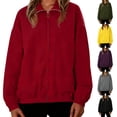 thumbnail image 1 of QIUOMBBP Veste de Sport d'Été pour Femmes Manches Longues Protection Solaire Hauts avec Poches Chemises de Randonnée Légères Extensibles Décontractées Rouge G, 1 of 10