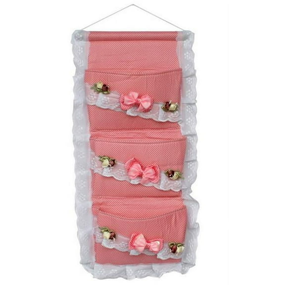 YF-WH051 Polka Dot and Lace Pink/Wall Hanging/ Wall Baskets /Wall Organizers/Hanging Baskets