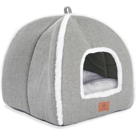 Cama para gatos WINDRACING, casita cueva plegable con cojines lavables