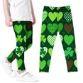 thumbnail image 7 of Avrnliq Girls St. Patrick's Day Shamrock Leggings, Green Stretchy High Waist Pants for Kids 2-10 Years ,Size 7 T, 7 of 7