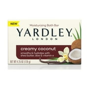 Yardley London Creamy Coconut Moisturizing Bath Bar, 4.25 oz