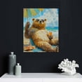 thumbnail image 4 of Creowell Bear Beach Summer Canvas Prints Wall Art Home Decor 16x20in, 4 of 5