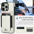 thumbnail image 3 of Wallet Case Compatible with iPhone 16 Plus for Men Women, Detachable Magnetic Wallet PU Leather Shockproof Rugged Phone Case with Kickstand Card Slots RFID Blocking for iPhone 16 Plus,White, 3 of 8