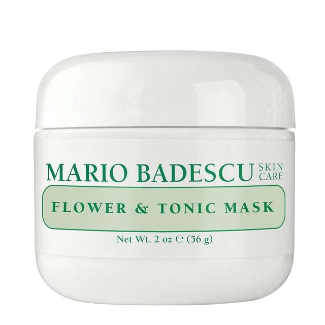 Mario Badescu Flower & Tonic Mask - Absorbe el exceso de grasa y brillo - Cuidado facial suave y purificante para hombres y mujeres - Mascarilla facial ideal para pieles mixtas, grasas o sensi