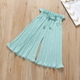 thumbnail image 4 of kpoplk Toddler Baby Girls Summer Outfit Sleeveless Lace Embroidery Clothes Toddler Kids Tank Tops Bell-bottom Pants Set(Mint Green,8 Y), 4 of 4