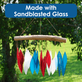 thumbnail image 3 of Blue Handworks Glass Wind Chime Red White and Blue Wind Chimes 4th of July Decor, 3 of 9