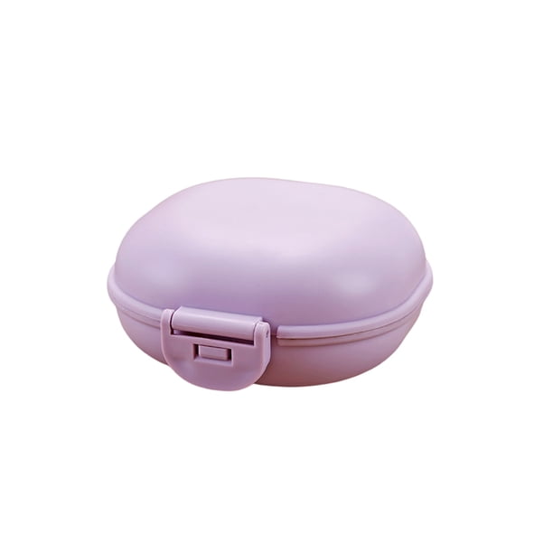 Injueey Caja de jabón de viaje a prueba de agua, soporte para baño, con tapa de plástico, práctico Color caramelo para accesorio de ducha Juegos de accesorios de baño Púrpura Injueey HA083932-02
