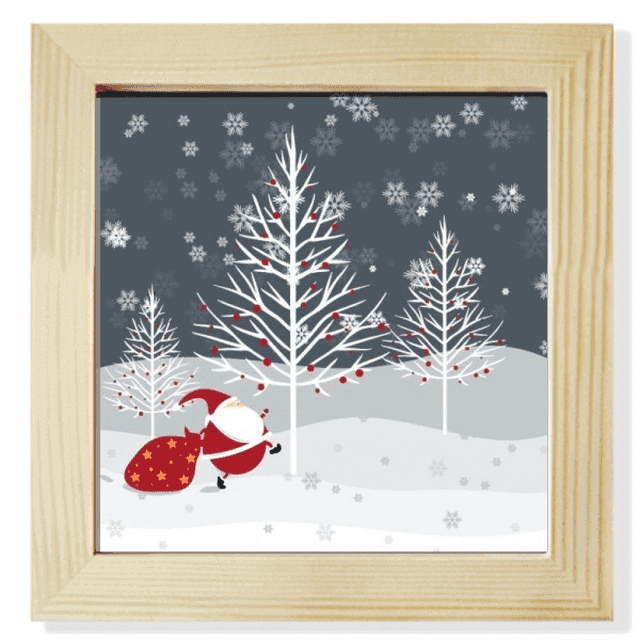 Arbol de Navidad Santa Claus Marco Unbranded Pantalla de escritorio de pared Cuadrado
