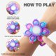 thumbnail image 4 of Reloj con luz, burbujas de empuje Pulsera de juguete para aliviar el estrés Pulsera para aliviar la ansiedad para niños y adultos Autismo Alivio del estrés oso de fresa Electrónica, 4 of 5