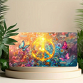 thumbnail image 6 of 1 Pcs 2D Flat License Plate Covers & Frames, Peace Symbol with Butterflies For Decorative Front, Waterproof For Decoration Aluminum License Plate Covers & Frames Cover For Men Women, 12" X 6", 6 of 7