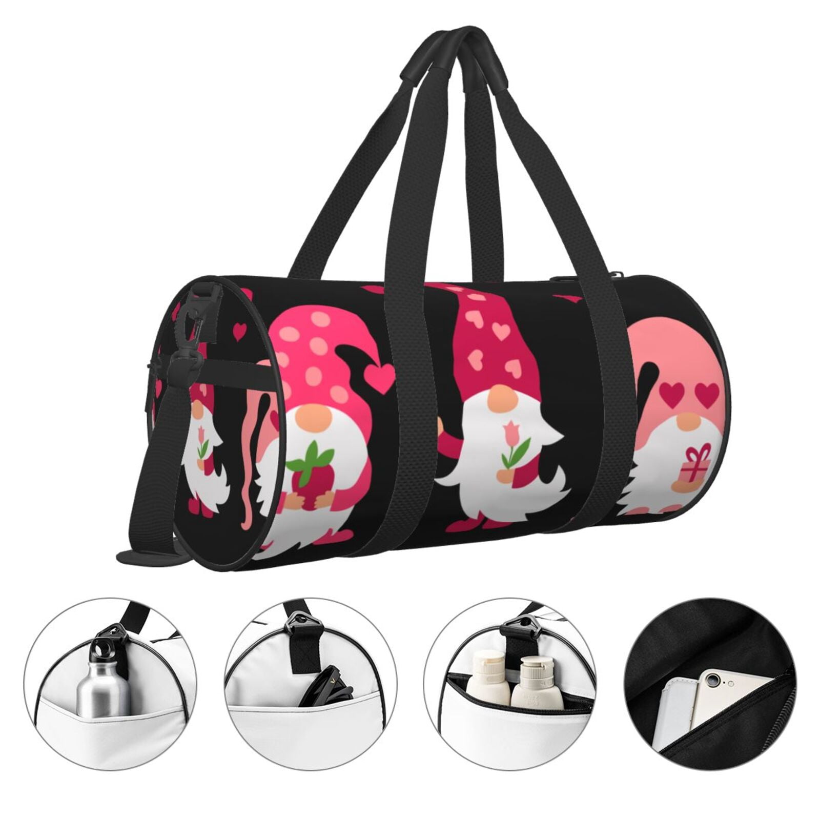 Vsdgher Love You Mom 45L Foldable Duffel Bag, Sports Gym Bag,Overnight Bag, Portable Weekender Bag for Airplanes