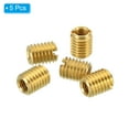 thumbnail image 3 of Uxcell Brass Threaded Repair Insert Nut, 5 Pcs M8x1.25 to M5x0.8 Thread Sleeve Reducing Nut Screw Reducer 10mm, 3 of 6