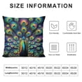 thumbnail image 6 of GOSMITH 2-Piece Short Plush Pillowcase Set - Peacock Feather Girls Boys Pillow Case White, 6 of 6