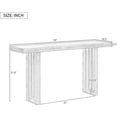 thumbnail image 2 of 60'' Farmhouse Entryway Table Rustic Long Console Table, Wood Modern Industrial Style Side Sofa Table for EntryWay, Hallway, Living Room, Foyer (Navy Blue), 2 of 9