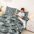 thumbnail image 3 of Manfei Vintage Camo Bed Sheets,Wild Wolves Full Size Sheets,Green,4 Pieces,1 Flat Sheet, 1 Fitted Sheet and 2 Pillowcases, 3 of 6