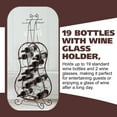 Kings Brand Furniture CelloShaped Metal Standing Wine Rack, 19 Bottles