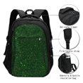 thumbnail image 3 of Fotbe Emerald Green Sparkling Mochila con Estampado y Puerto USB para Hombre y Mujer, Mochila Antirrobo, Mochila de Viaje, Mochila Escolar, Mochila Universitaria, 3 of 7
