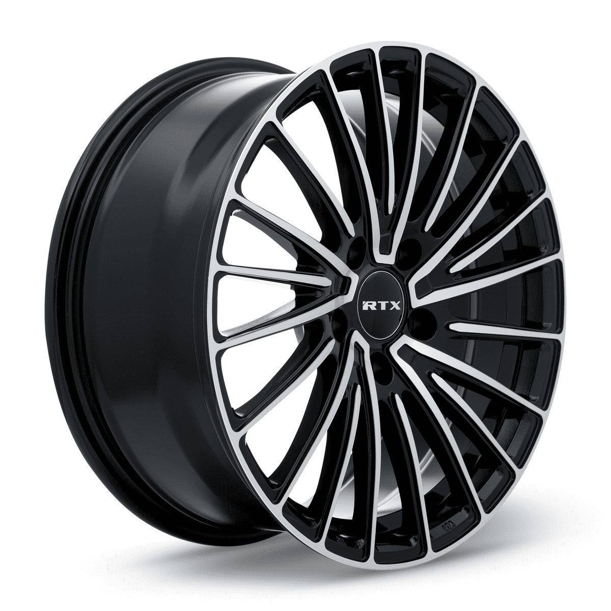 RTX Polar 17x7.5 5x114.3 ET40 CB73.1 Gloss Black Machined Wheel
