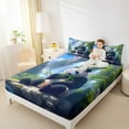 thumbnail image 4 of Feelyou Black White Panda Queen Sheet Sets for Teens, Kawaii Jungle Wildlife Flat Sheet, Kawaii Animal Queen Fitted Sheet, Ultra Soft Bedroom Decor, 4 Pieces, 4 of 7