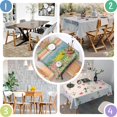 thumbnail image 4 of Pioneer Flower Floral Print Pattern Square Tablecloth,Waterproof Square Table Cover,Wipeable Spillproof Washable Table Cover for Home Kitchen Party Decor 52"x52"(132x132cm), 4 of 6