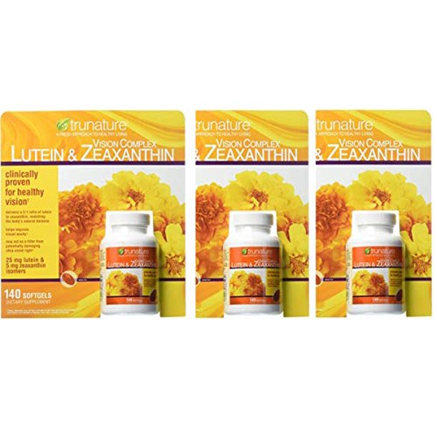 3 Pack Trunature Vision Complex Lutein & Zeaxanthin, 140 Softgels