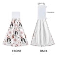 thumbnail image 4 of Cavalier King Charles Pattern Hand Towels 2 Pack Quick Dry Velvet Soft with Velcro Kitchen Bath 14x18in, 4 of 7