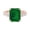 14K Rose Gold, variant on 1-6 Carat LAB GROWN Emerald and LAB GROWN Diamond Engagement Ring (AAAA Heirloom Quality) 14K Yellow Gold 4 Carat Size-4.0