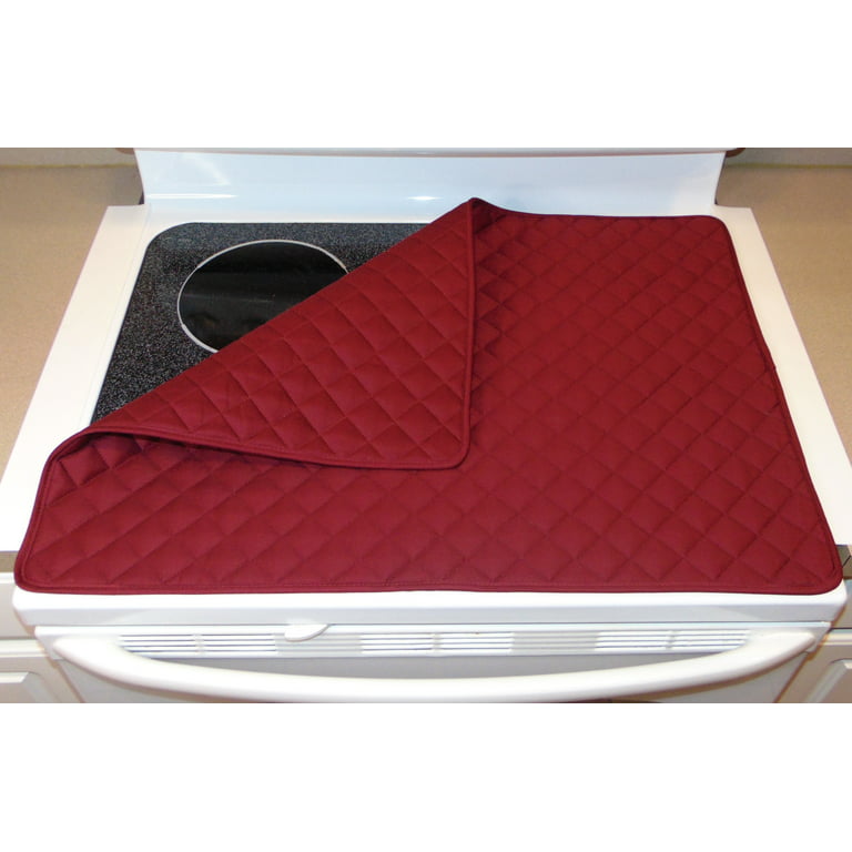 Stove Top Cover& Protector for Glass, Ceramic Stove Quilted Fabric Color  Red