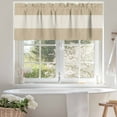 thumbnail image 4 of Country Retro Valances for Windows, 42 x 12in, Vintage Linen Texture Rod Pocket Kitchen Valance Curtain Light Filtering Window Treatments for Living Room Bedroom, 1 Panel, 4 of 7