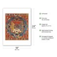 thumbnail image 2 of The Mandala of Guhyasamaja Akshobhyavajra - Buddhist Tantric Deity - Vintage Tibetan Thangka Buddhist Painting - Tibet, 15th Century - Bamboo Fine Art 290gsm Paper Print (Unframed) 18x24in, 2 of 4