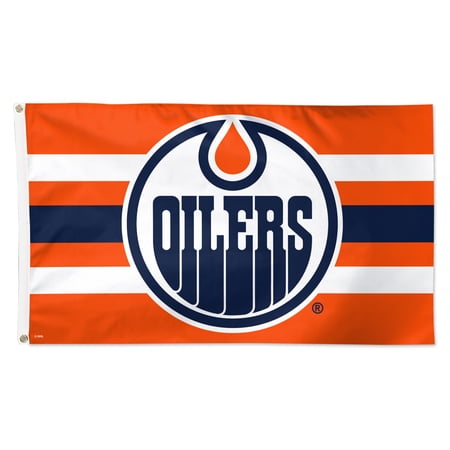 WinCraft Edmonton Oilers 3 x 5 Team Stripe Deluxe Single-Sided Flag