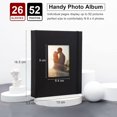 thumbnail image 4 of 2 Pack Linen Cover Mini Photo Book, Small Photo Albums for 6x4 Photos , 26-Page Holds 52 Pictures, Artwork or Postcards Storage (Black), 4 of 7