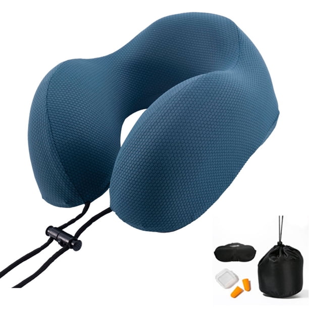 Almohada de viaje, almohada de espuma viscoelástica para el cuello con una cómoda funda transpirable, kit de viaje en avión Vhermosa BST3021409-2