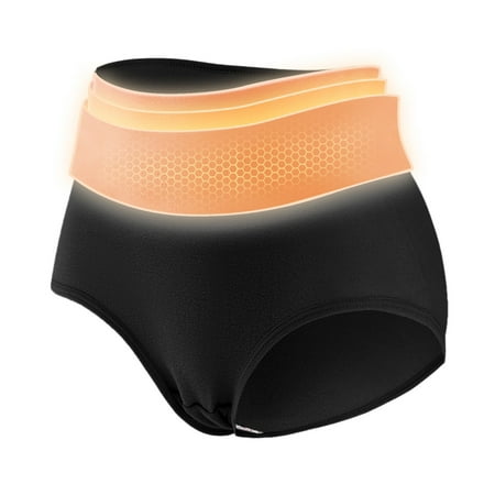 

dtydtpe underwear women women mid waist pure cotton breathable the warm velvet to keep warm panties black