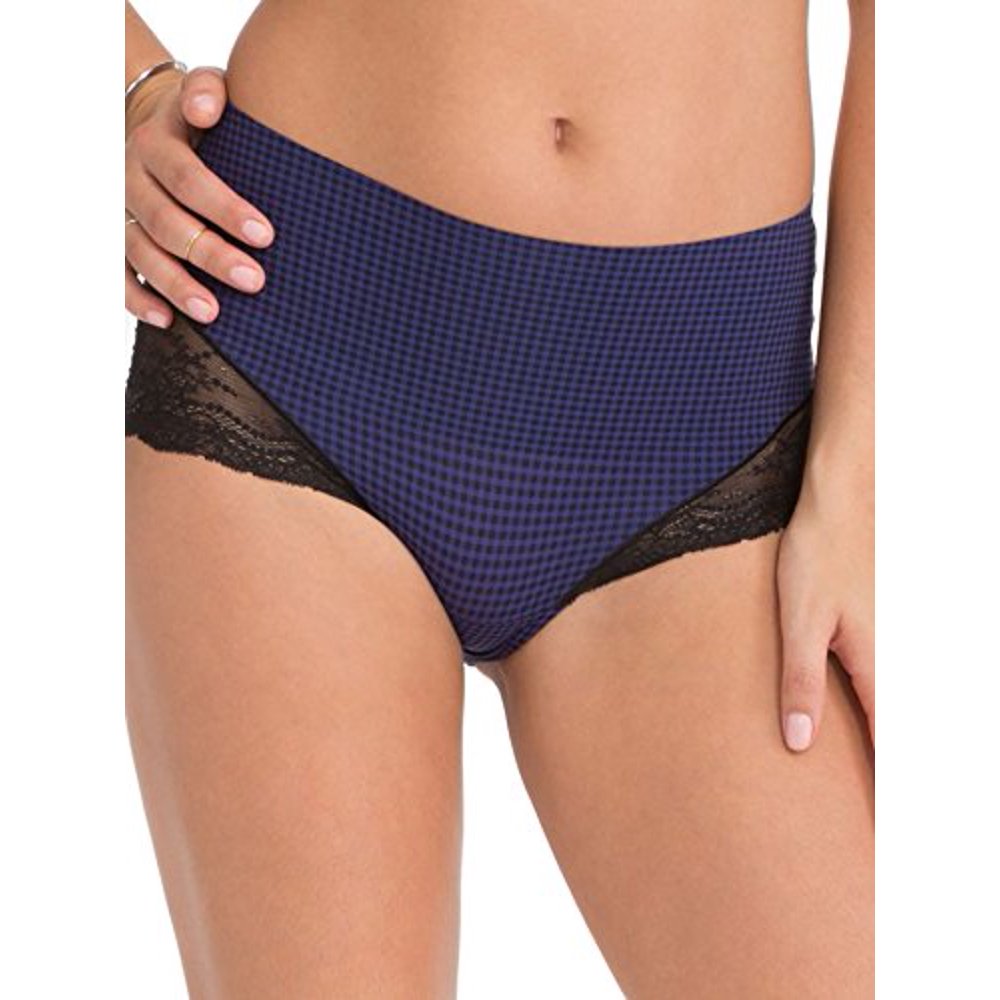 Spanx SPANX UndieTectable Lace HiHipster Panty, Small Gingham Blue