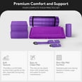 thumbnail image 3 of BalanceFrom Complete 7-Piece Yoga Set with 71” x 24” x 1” Extra Thick Mat, Purple, 3 of 12