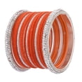 thumbnail image 6 of Efulgenz Indian Wedding Bangles Set Crystal CZ Rhinestone Velvet Bangles Bracelet Jewelry For Women (34 Pcs) Size 2.8, 6 of 7