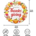 thumbnail image 2 of SKYSONIC Thanksgiving Round Placemats for Dining Table Non-Slip Heat-Resistant Polyester Table Mats Set of 6 Washable Table Mats for Kitchen Dining Table Decoration, 2 of 5