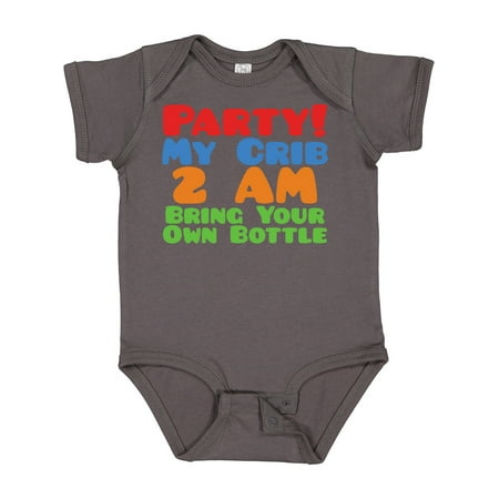 

Inktastic Party at My Crib Gift Baby Boy or Baby Girl Bodysuit