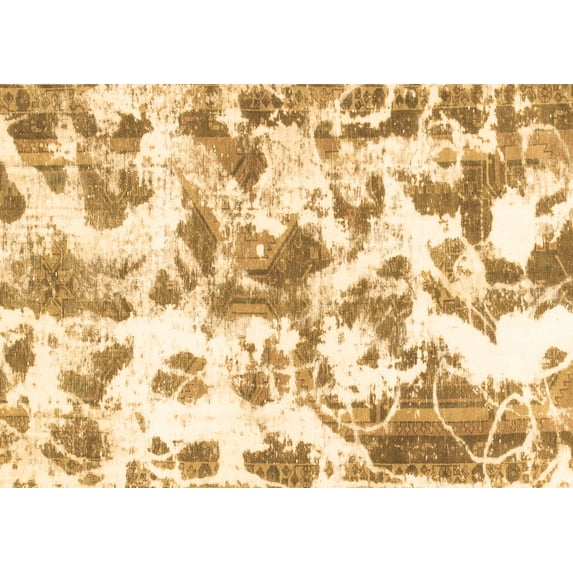 Ahgly Company Indoor Rectangle Oriental Brown Modern Area Rugs, 2' x 4'